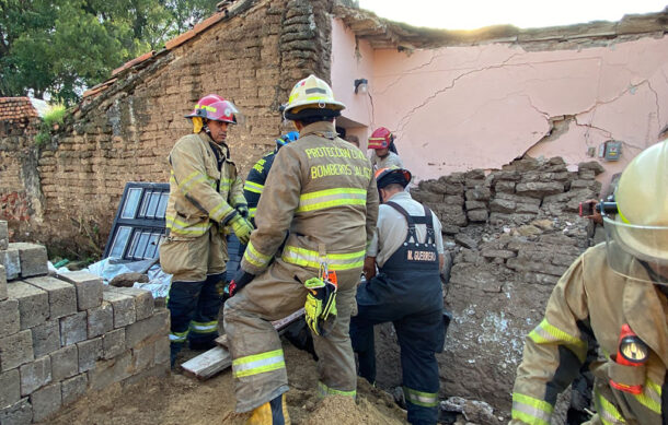 Derrumbe afecta una vivienda en Tlaquepaque