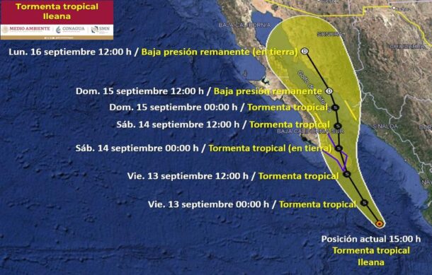 Suspenden clases en BCS ante impacto de “Ileana”