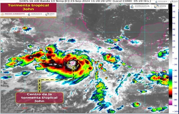 Se forma la tormenta tropical “John” cerca de Oaxaca