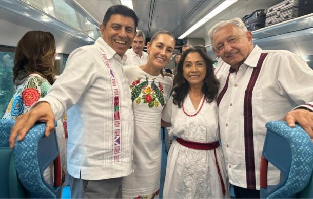 AMLO y Sheinbaum inauguran recorrido “P’atal” del Tren Maya