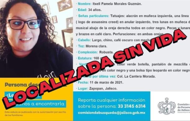 Localizan en fosa a mujer desaparecida hace tres años