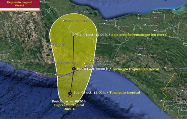 Depresión “Once-E” se convertirá en tormenta “Kristy”