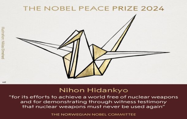 Otorgan a la organización Nihon Hidankyo el Premio Nobel de la Paz