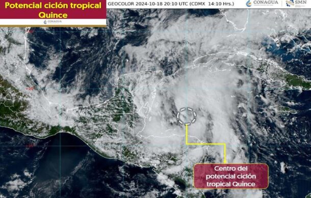 Se forma ciclón tropical cerca de Quintana Roo