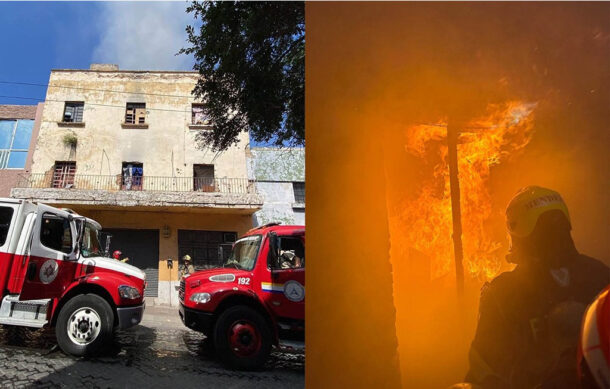 Bomberos evitan que incendio se propague en céntrico edificio