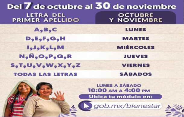 Este lunes arranca registro para pensión Mujeres Bienestar