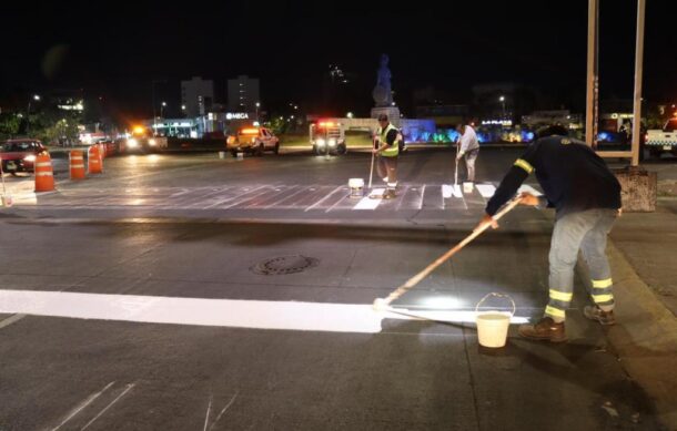 Cerrarán Glorieta Minerva esta noche por obras de balizamiento