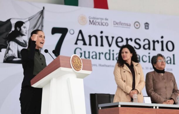 Sheinbaum destaca reducción de homicidios y fortaleza de la Guardia Nacional