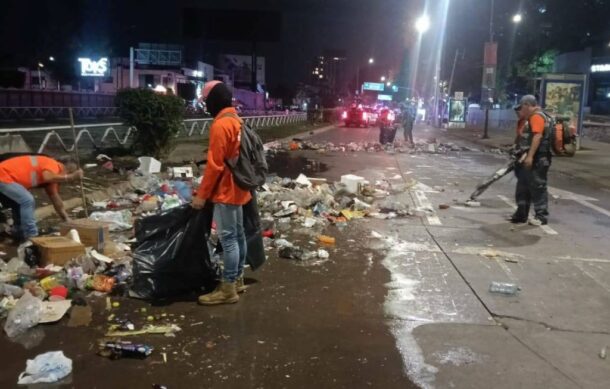 Guadalajara recolecta más de 90 toneladas de basura tras los eventos masivos del jueves