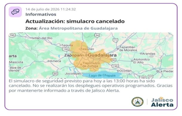 Cancelan segundo simulacro de seguridad en la ZMG