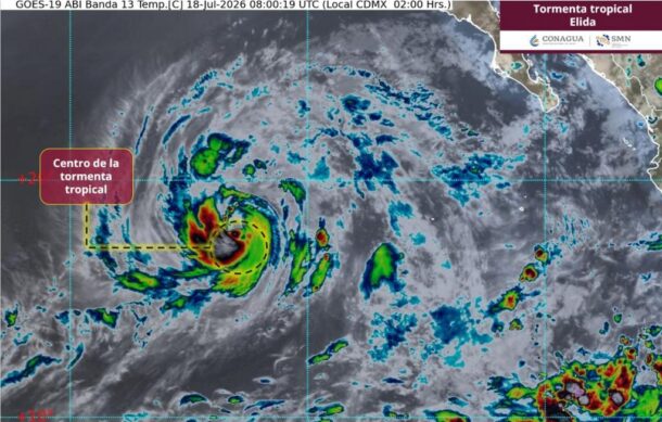 Tormenta tropical “Elida” se fortalece sin representar riesgo para México